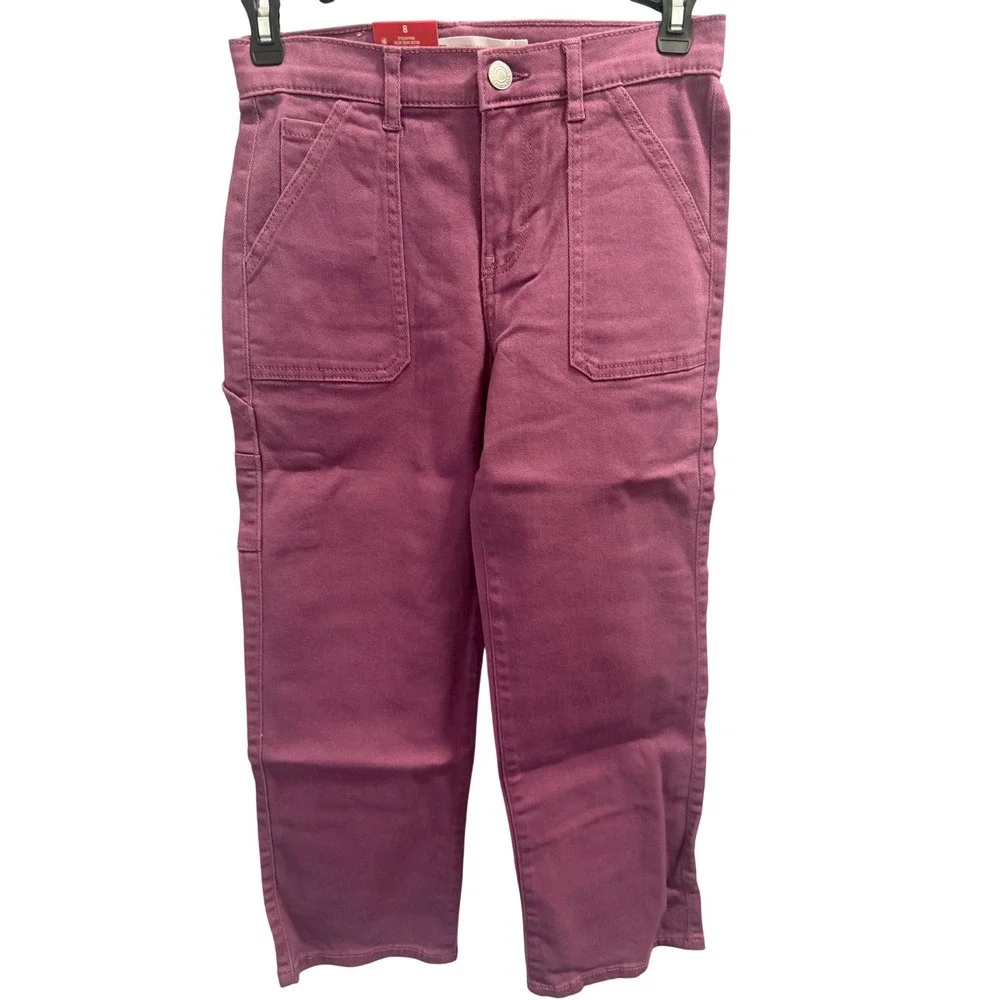 Levi Strauss & Co Girls Size 8 Jeans Bundle Flare‎ Blue Wide Leg Purple 2pk NWT